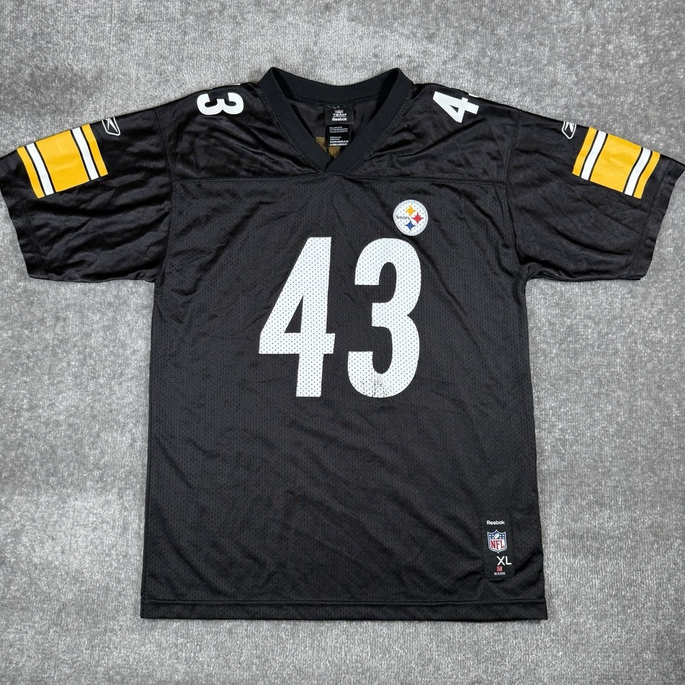 Pittsburgh Steelers Troy Polamalu 43 NFL Players Mesh Jersey Boy's XL
